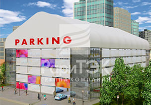 Parking area awning 