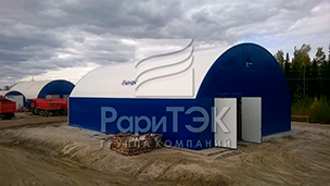 Hangar 24x16x9 m., For storage and repair of vehicles.